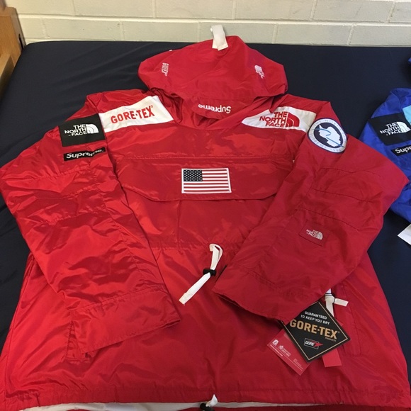 supreme the north face trans antarctica expedition pullover jacket red